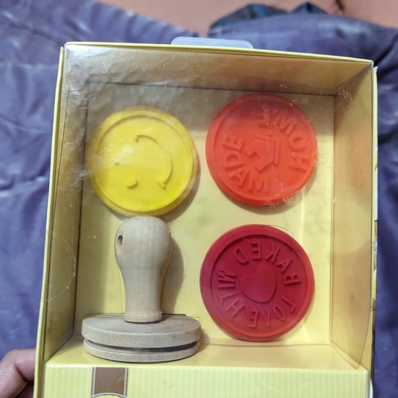 Mrs Anderson's Silicone Cookie Stamps Trio Smiley Home Made With Love! New - Picture 6 of 9